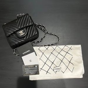 CHANEL Mini Chevron Flap Bag